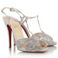 Christian Louboutin Margi Diams 120mm Sandalen Silber