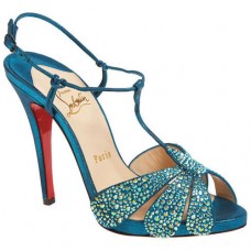 Christian Louboutin Margi Diams 120mm Sandalen Türkis