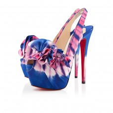 Christian Louboutin High Boubou 160mm Plateauschuhe Blau/Rosa Christian Louboutin High Boubou 160mm Plateauschuhe Blau/Rosa