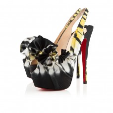 Christian Louboutin High Boubou 160mm Plateauschuhe Schwarz/Gelb