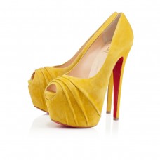 Christian Louboutin Drapesse 160mm Peep-Toe-Pumps Gelb Christian Louboutin Drapesse 160mm Peep-Toe-Pumps Gelb