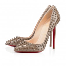 Christian Louboutin Pigalle Spikes 120mm Pumps Taupe Christian Louboutin Pigalle Spikes 120mm Pumps Taupe