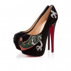 Christian Louboutin Highness 160mm Peep-Toe-Pumps Schwarz Christian Louboutin Highness 160mm Peep-Toe-Pumps Schwarz