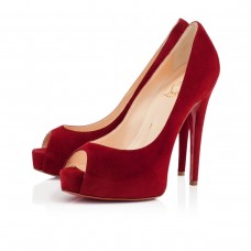 Christian Louboutin Vendome 120 mm Peep-Toe-Pumps Rot