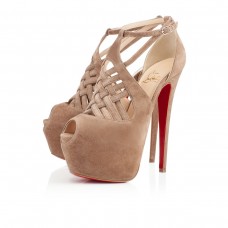 Christian Louboutin Carlota Plateauschuhe, 160 mm, Beige Christian Louboutin Carlota Plateauschuhe, 160 mm, Beige