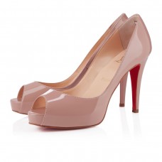 Christian Louboutin Very Privé 100mm Peeptoe Pumps Nude Christian Louboutin Very Privé 100mm Peeptoe Pumps Nude
