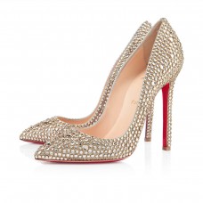 Christian Louboutin Pigalle Strass 120 mm Special Occasion Gold Christian Louboutin Pigalle Strass 120 mm Special Occasion Gold