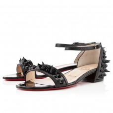 Christian Louboutin Druide Sandalen, flach, schwarz Christian Louboutin Druide Sandalen, flach, schwarz