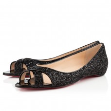 Christian Louboutin Croisette Sandalen, flach, schwarz Christian Louboutin Croisette Sandalen, flach, schwarz