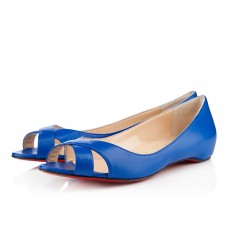 Christian Louboutin Croisette Sandalen, flach, blau Christian Louboutin Croisette Sandalen, flach, blau