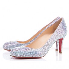 Christian Louboutin Fifi Strass 100 mm Special Occasion Silber Christian Louboutin Fifi Strass 100 mm Special Occasion Silber
