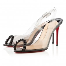 Christian Louboutin Ring My Toe 80mm Slingbacks Schwarz Christian Louboutin Ring My Toe 80mm Slingbacks Schwarz
