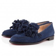 Christian Louboutin Japonaise-Slipper, Marineblau Christian Louboutin Japonaise-Slipper, Marineblau