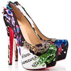 Christian Louboutin Daffodile Plateauschuhe, 160 mm, mehrfarbig Christian Louboutin Daffodile Plateauschuhe, 160 mm, mehrfarbig