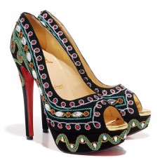 Christian Louboutin Bollywoody 140mm Peep Toe Pumps Schwarz Christian Louboutin Bollywoody 140mm Peep Toe Pumps Schwarz