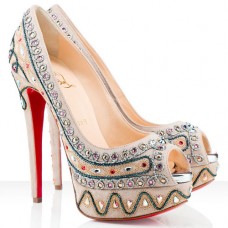 Christian Louboutin Bollywoody 140mm Peep Toe Pumps Weiß Christian Louboutin Bollywoody 140mm Peep Toe Pumps Weiß