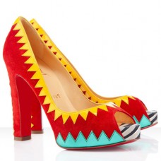 Christian Louboutin Tibu 120mm Peep-Toe-Pumps Rot