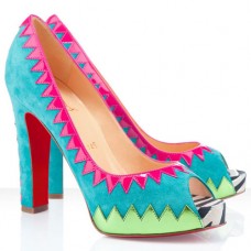 Christian Louboutin Tibu 120mm Peep-Toe-Pumps Blau Christian Louboutin Tibu 120mm Peep-Toe-Pumps Blau