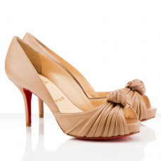 Christian Louboutin Greissimo 80 mm Peep-Toe-Pumps Beige Christian Louboutin Greissimo 80 mm Peep-Toe-Pumps Beige