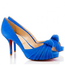 Christian Louboutin Greissimo 80 mm Peep-Toe-Pumps Blau Christian Louboutin Greissimo 80 mm Peep-Toe-Pumps Blau