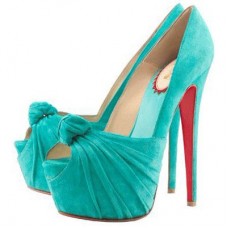 Christian Louboutin Lady Gres 160mm Peep-Toe-Pumps Türkis Christian Louboutin Lady Gres 160mm Peep-Toe-Pumps Türkis