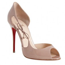 Christian Louboutin Delico 100mm Peep Toe Pumps Nude Christian Louboutin Delico 100mm Peep Toe Pumps Nude