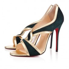 Christian Louboutin Suzanana 100mm Peep-Toe-Pumps Grün Christian Louboutin Suzanana 100mm Peep-Toe-Pumps Grün