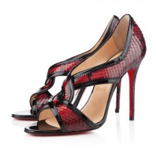 Christian Louboutin Suzanana 100mm Peep-Toe-Pumps Rot