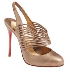 Christian Louboutin Mille Cordes 100mm Slingbacks Champagne Christian Louboutin Mille Cordes 100mm Slingbacks Champagne