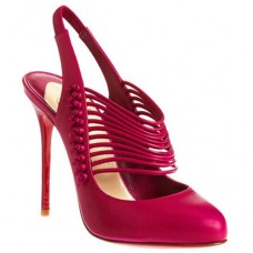 Christian Louboutin Mille Cordes 100mm Slingbacks Rot Christian Louboutin Mille Cordes 100mm Slingbacks Rot