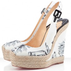 Christian Louboutin Everesta 140mm Wedges Weiß Christian Louboutin Everesta 140mm Wedges Weiß