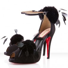 Christian Louboutin Pluminette 120mm Sandalen Schwarz
