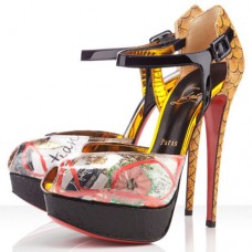 Christian Louboutin Nr. 299 140 mm Sandalen, mehrfarbig
