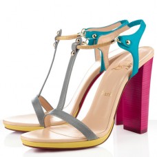 Christian Louboutin Sylvieta 120mm Sandalen, Pink/Gold
