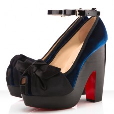 Christian Louboutin Minimi 140mm Peep-Toe-Pumps Blau Christian Louboutin Minimi 140mm Peep-Toe-Pumps Blau