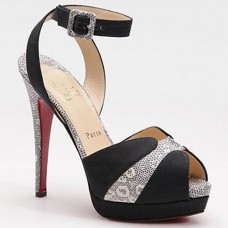 Christian Louboutin Double Moc 120mm Sandalen Schwarz