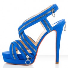 Christian Louboutin Trailer 140mm Sandalen Blau