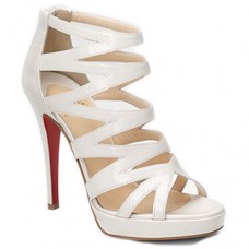 Christian Louboutin Fernando 120mm Sandalen Weiß
