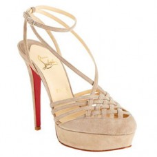 Christian Louboutin Tres Française 140mm Sandalen Beige